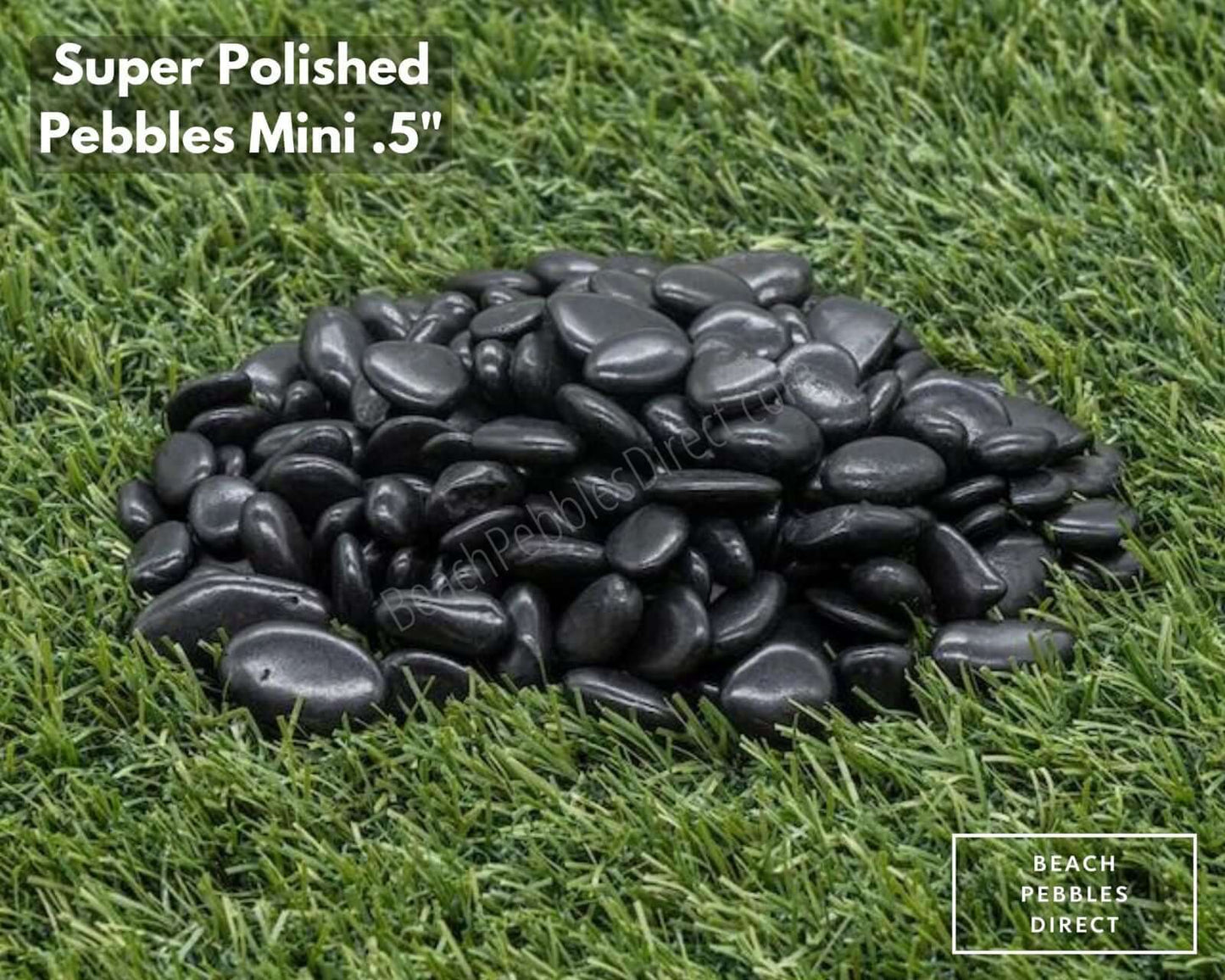 Super Polished Black Beach Pebbles