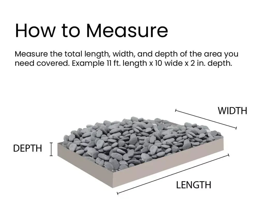 How to measure your landscape for Mexican Beach Pebbles