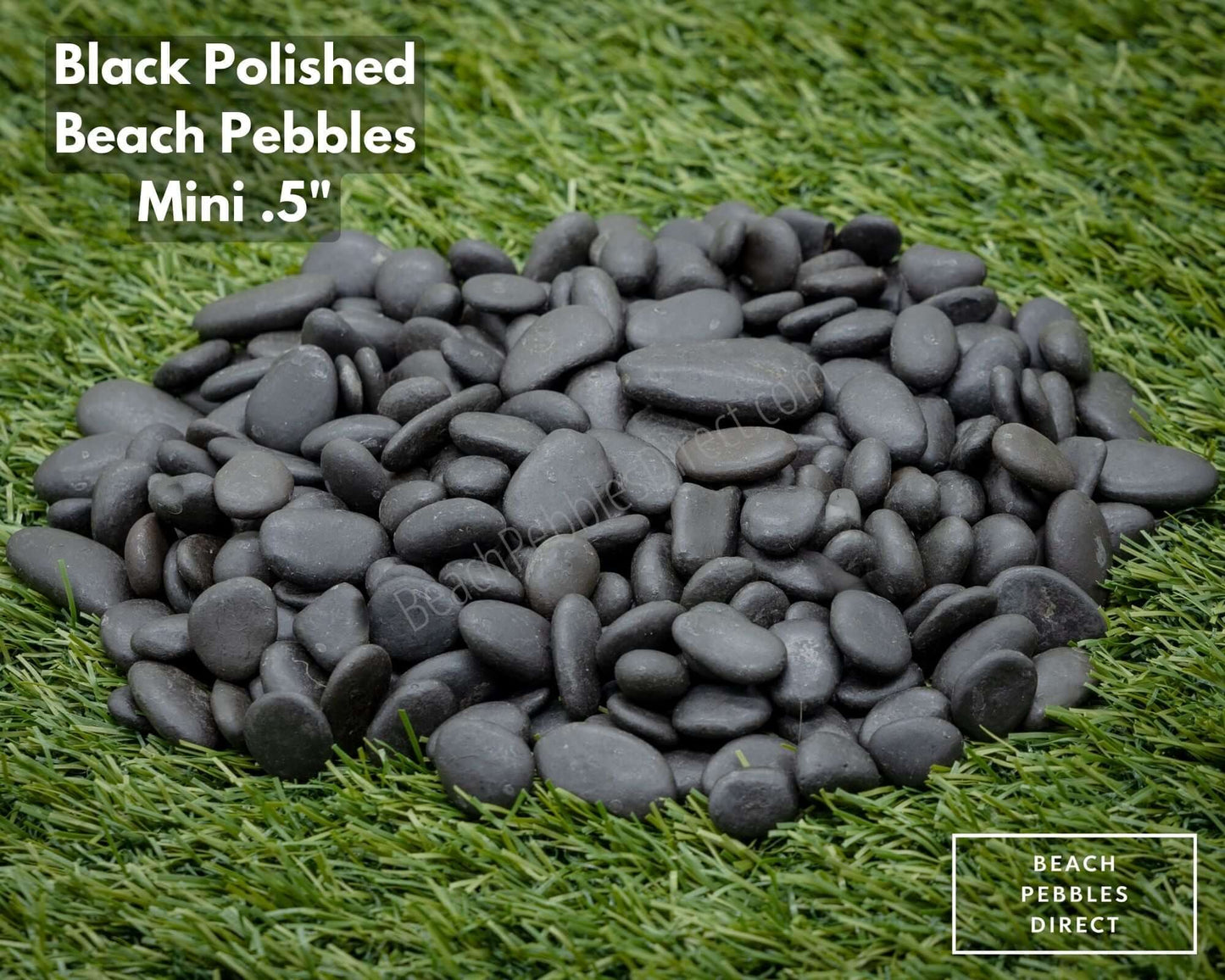 Mini Polished Black Beach Pebbles