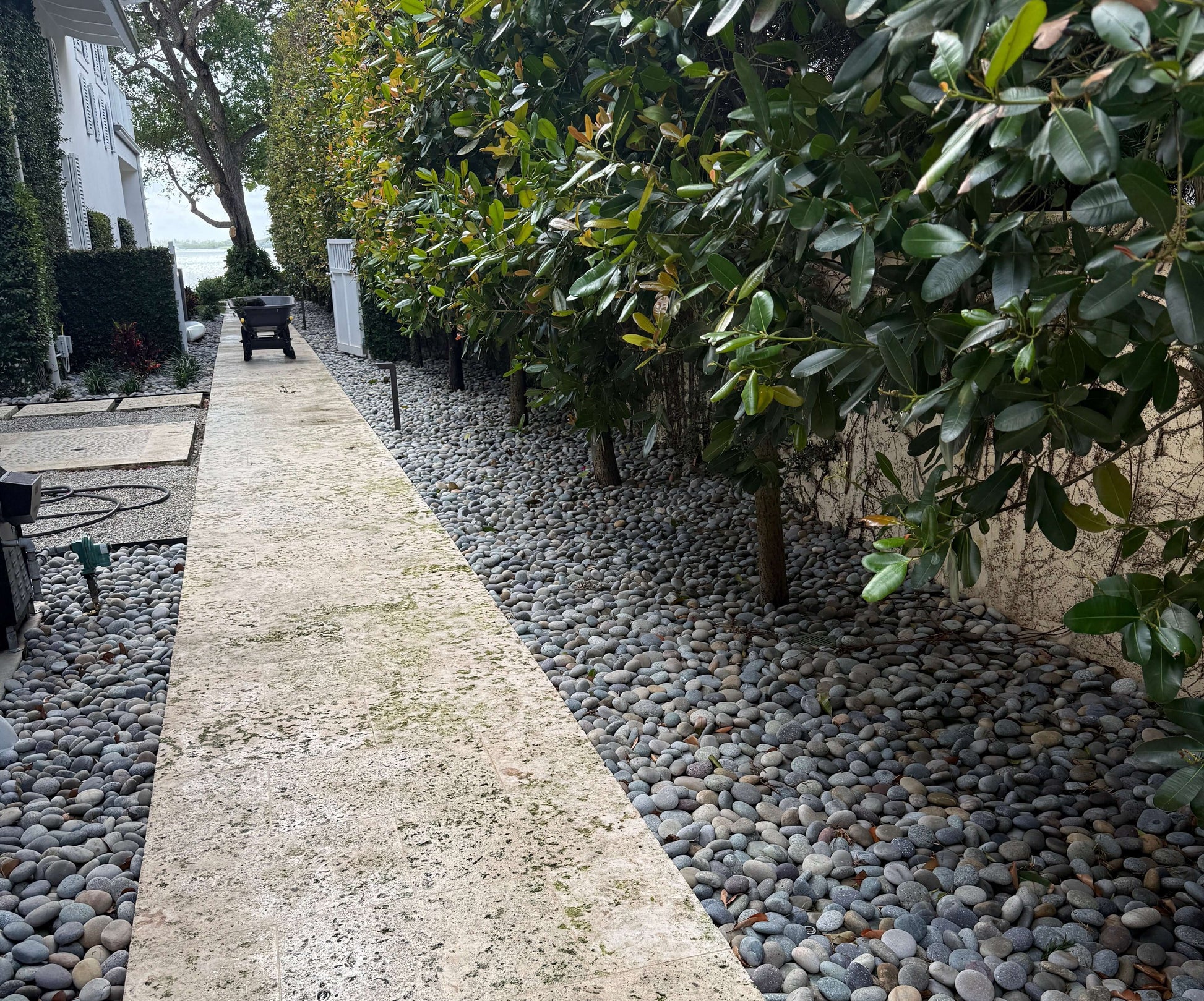 Mixed Mexican Beach Pebbles Pathway