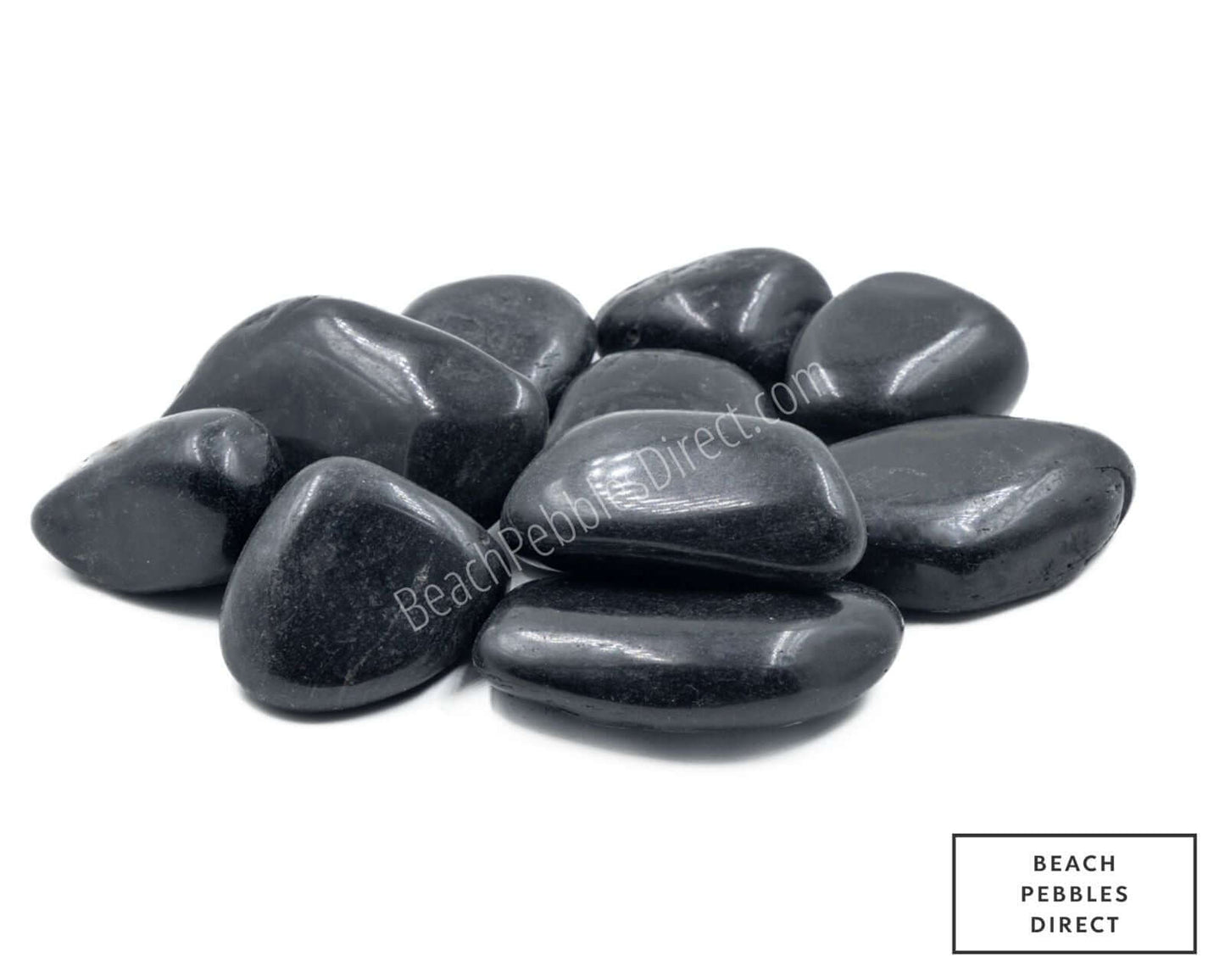 Super Polished Black Beach Pebbles