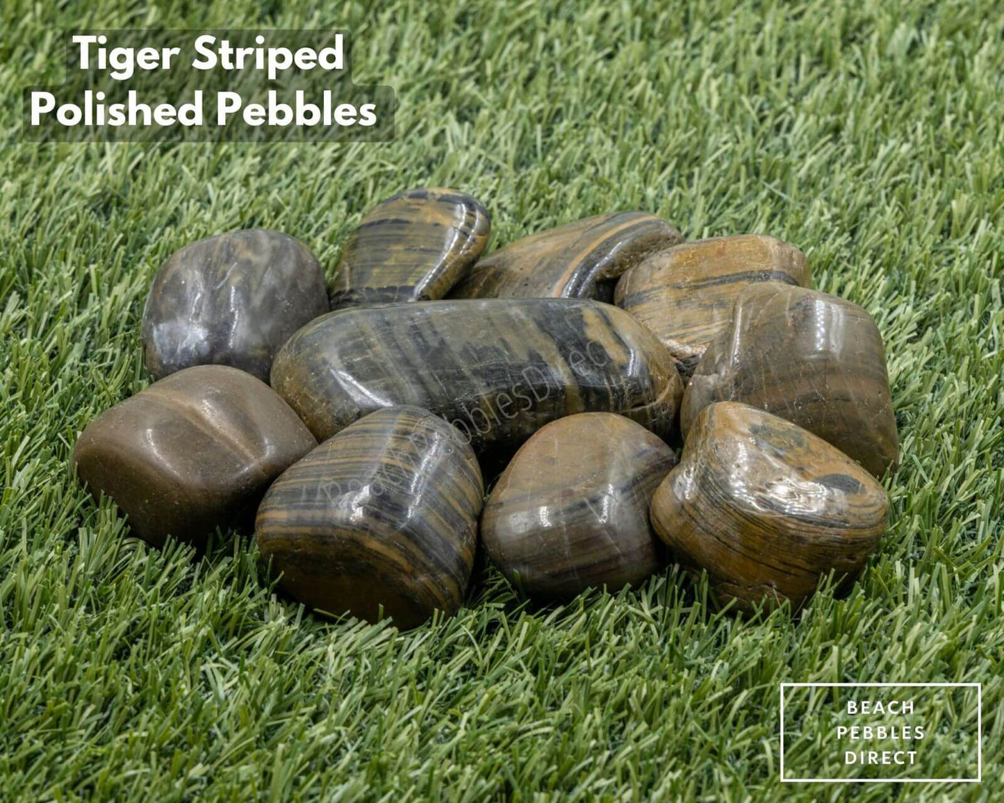 Tiger Striped Polished Pebbles