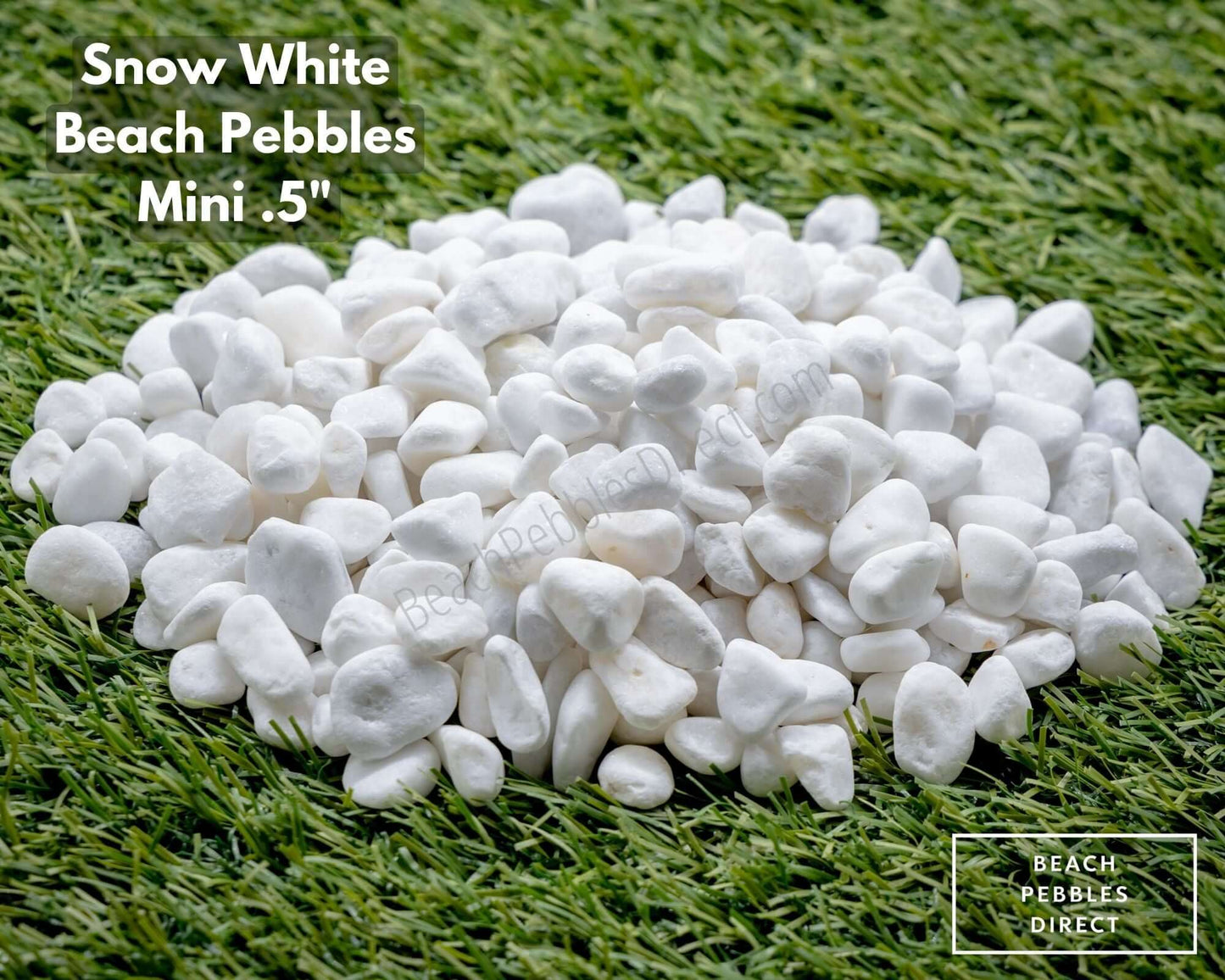 Mini Snow White Beach Pebbles