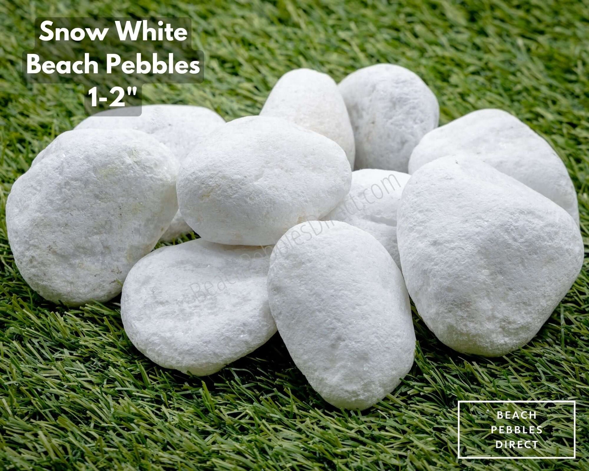 Snow White Pebbles  Garden Stone Quarry Landscape Rocks Supply